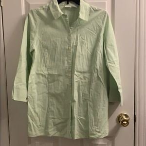 Button down green small induetime maternity small